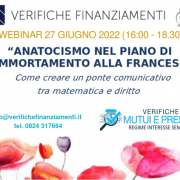 WEBINAR 27 GIUGNO 2022: ANATOCISMO NEL PIANO DI AMMORTAMENTO ALLA FRANCESE