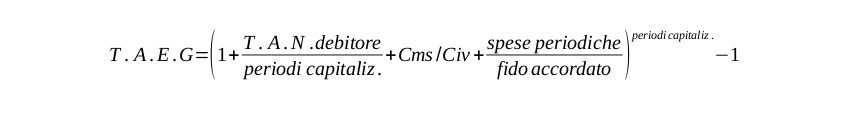 formulaTAEG matematica finanziaria